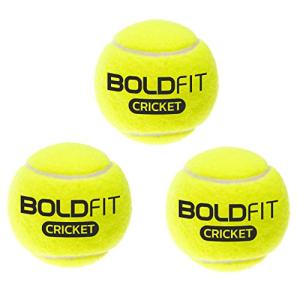 Boldfit Tennis Ball for Cricket Soft Lightweight for Tournament Street Match Lawn, Tennis Court Soft Tennis Ball 3 Pcs