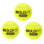 Boldfit Tennis Ball for Cricket Soft Lightweight for Tournament Street Match Lawn, Tennis Court Soft Tennis Ball 3 Pcs