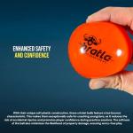 Bratla Wind Cricket Balls - Soft Training Practice Cricket Air Balls for Coaching Indoor & Outdoor - Blue Orange Neon/Yellow Pack of 6 (Neon/Yellow)