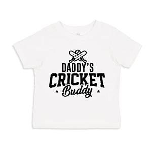 Daddy's Cricket Buddy Toddler T-Shirt 2T White