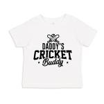 Daddy's Cricket Buddy Toddler T-Shirt 2T White