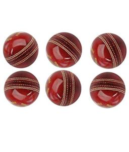 AnNafi® Cricket Rubber Soft Balls for Practice A Grade Handstitched RED| Senior Official (6)