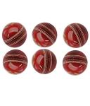 AnNafi® Cricket Rubber Soft Balls for Practice A Grade Handstitched RED| Senior Official (6)