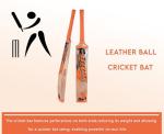 Kashmir Willow Leather Ball Cricket Bat, Exclusive Cricket Bat for Adult Full Size with Free Best Bat Cover & Protection Sheet (Orange Sticker)