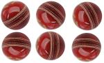 AnNafi® Cricket Rubber Soft Balls for Practice A Grade Handstitched RED| Senior Official (6)