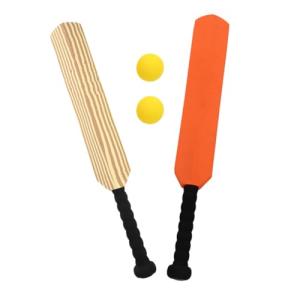 GANAZONO Kids Cricket Set: 4pcs Foam Cricket Bat with Balls Plastic Baseball Bat Exercising Bat Backyard Cricket Sets Baseball Training Game for Kids Adult