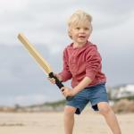 GANAZONO Kids Cricket Set: 4pcs Foam Cricket Bat with Balls Plastic Baseball Bat Exercising Bat Backyard Cricket Sets Baseball Training Game for Kids Adult