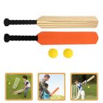 GANAZONO Kids Cricket Set: 4pcs Foam Cricket Bat with Balls Plastic Baseball Bat Exercising Bat Backyard Cricket Sets Baseball Training Game for Kids Adult