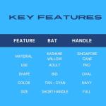 Titan Grade 1 Kashmir Willow Atlas Cricket Bat, Premium Handcraft Design, Rubber Grip, Concave Back Profile, Semi-Round Bottom, Full Size, Two Heavy Tennis Balls Free - Grade 1 Willow Cricket Bat