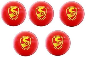 SG 'Everlast' Synthetic Cricket Leather Ball - Pack of 5
