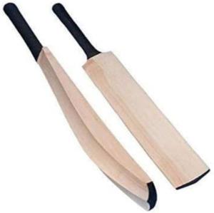 AnNafi® Kashmir Willow Cricket Bat Long Handle for Leather Ball | Premium Quality| Top Grade Custom Made Thick Edge Light Weight | Full Size Cover (Long Handle, Short Blade)