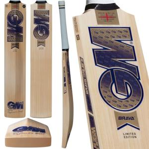 Gunn & Moore GM Cricket Bat | Brava 606 |Prime English Willow | DXM, Pro-Lite Grip | Full Size Short Handle Suitable for Players 175cm / 5/9" & Over
