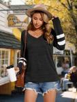 Sweaters for Women Tops for Teachers Early Fall Fashion Clothing 2025 Long Sleeve Shirts School Outfits Chocolate Brown Clothes Womens Blouses Cowboy Chic Oversized Sweatshirt Black Small