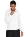 Deyeek Men's Long Sleeve Golf Shirts Breathable Casual Collared Polo Lightweight Quick Dry Tactical Outdoor Shirts White