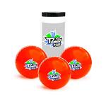 jaspo Synthetic T-20 Plus Practice Cricket Ball Wind Balls 125-130 GMS for - Indoor Outdoor Street Beach Cricket Pack of 3 Orange