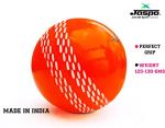 jaspo Synthetic T-20 Plus Practice Cricket Ball Wind Balls 125-130 GMS for - Indoor Outdoor Street Beach Cricket Pack of 3 Orange