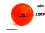 jaspo Synthetic T-20 Plus Practice Cricket Ball Wind Balls 125-130 GMS for - Indoor Outdoor Street Beach Cricket Pack of 3 Orange