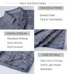 Alex Vando Mens Golf Shirt Moisture Wicking Quick-Dry Short Sleeve Casual Polo Shirts for Men,Navy-2,3XL