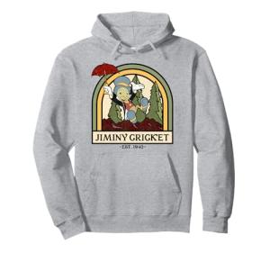 Disney Pinocchio Jiminy Cricket Established 1940 Pullover Hoodie