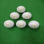 CHENDLA SPORTS Super County 4 Panel Cricket Leather Ball - Adult Size White (6)