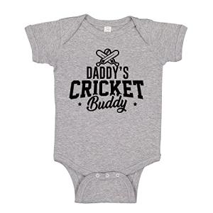 Daddy's Cricket Buddy Baby Bodysuit One Piece 6 mo Athletic Heather