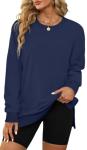 XIEERDUO Crewneck Sweatshirts Cricket CLothing Tunic Tops to Wear With Leggings NavyBlue S