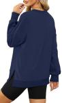 XIEERDUO Crewneck Sweatshirts Cricket CLothing Tunic Tops to Wear With Leggings NavyBlue S