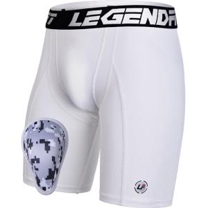 Legendfit Youth Boys Football Baseball Compression Shorts w/Cup Protector Athletic Sliding Underwear Lacrosse Cricket