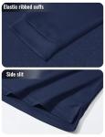 MAGCOMSEN Men's Collared Shirt Lightweight Polo Shirts for Men Work Polo Shirts Long Sleeve Business Polo Navy,2XL