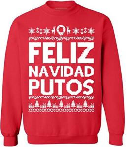 Awkward Styles 2017 Ugly Christmas Sweaters 4XL Feliz Navidad Putos