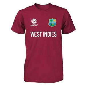 West Indies Cricket Supporters T-Shirt (US, Alpha, Medium, Regular, Regular, Maroon)