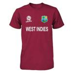 West Indies Cricket Supporters T-Shirt (US, Alpha, Medium, Regular, Regular, Maroon)
