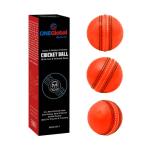 ONEGlobal Soft Indoor Outdoor Incrediball Practice Cricket Ball | Rubber Cricket Ball with Soft Core & Real Stitched Seam | for Practice, Coaching, Honing Skills & Family Fun | 7 Colours (3-Orange)
