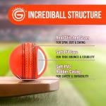 ONEGlobal Soft Indoor Outdoor Incrediball Practice Cricket Ball | Rubber Cricket Ball with Soft Core & Real Stitched Seam | for Practice, Coaching, Honing Skills & Family Fun | 7 Colours (3-Orange)