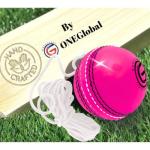 ONEGlobal Incrediball Soft String Cricket Ball | Outdoor and Indoor Soft Hanging Cricket Ball for Practice | for Footwork, Timing and Solo Training (1-Pink)