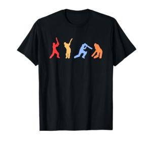 Retro Vintage Cricket Players T-Shirt Gifts