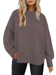 Womens Sweaters Plus Size Tops Fall Fashion Winter Clothing Women's Oversized Sweatshirts Crewneck Long Tunics Pullover Cashmere Chunky Cardigan Sweaters Old Money Anthropologie Clothes Nutmeg XXL