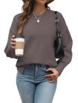 Womens Sweaters Plus Size Tops Fall Fashion Winter Clothing Women's Oversized Sweatshirts Crewneck Long Tunics Pullover Cashmere Chunky Cardigan Sweaters Old Money Anthropologie Clothes Nutmeg XXL