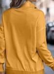 SHEWIN Womens Sweatshirt Casual Long Sleeve Lightweight Sweatshirts Loose Button V Neck Pullover Tops Fall Clothes for Women 2025,US 4-6(S),Yellow