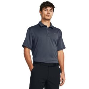 Under Armour Men's Tech Golf Polo, (045) Downpour Gray / / Pitch Gray, Large