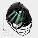 moonwalkr Mind 2.0 Cricket Helmet Head Guard for (62-65) CM Head Size Protective Gear with 30 Air Vents, Impact Resistant up to 100 mph Batting Cricket Helmet (Black, X-Large)