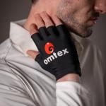 omtex Cricket Finger Cut Catching Fielding Batting Gloves Sweat Absorbent to Enhance Grip and Durability- Black - Medium