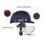 SG Blaze Tech Cricket Helmet | Navy Blue | X-Large | Polypropylene | Adult | Lightweight | High-Density EVA Lining | Adjustable Strap | 6 Vent Grill | Mesh Ventilation for Cooling