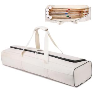 CYUREAY Croquet Set Carrying Bag for Storage,32 inch Travel Sports Duffel Croquet Mallet Storage Goalball Bat Organizer for Holding 6 Players Set, Portable Croquet Stick Tote, Gift Ideas (Bag Only)