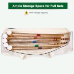 CYUREAY Croquet Set Carrying Bag for Storage,32 inch Travel Sports Duffel Croquet Mallet Storage Goalball Bat Organizer for Holding 6 Players Set, Portable Croquet Stick Tote, Gift Ideas (Bag Only)