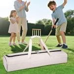 CYUREAY Croquet Set Carrying Bag for Storage,32 inch Travel Sports Duffel Croquet Mallet Storage Goalball Bat Organizer for Holding 6 Players Set, Portable Croquet Stick Tote, Gift Ideas (Bag Only)