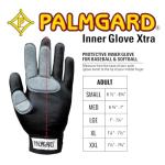 Markwort Palmgard Xtra Inner Glove, Black, Right Hand, Adult, Medium