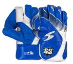 SS Match Cricket Wicket Keeping Gloves - (Blue Color) ' Adult Size
