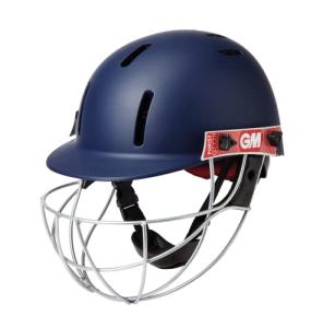 Gunn & Moore GM Purist GEO II Cricket Batting Helmet, BSI Approved, Geodesic Ultra-Strong Grille, Navy, Senior 540-590 mm
