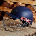 Gunn & Moore GM Purist GEO II Cricket Batting Helmet, BSI Approved, Geodesic Ultra-Strong Grille, Navy, Senior 540-590 mm